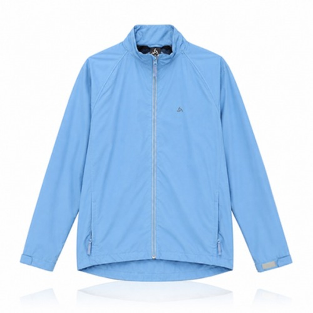 Odlo Mens XL Blue Windbreaker Jacket Lightweight Reflective Cycling Running